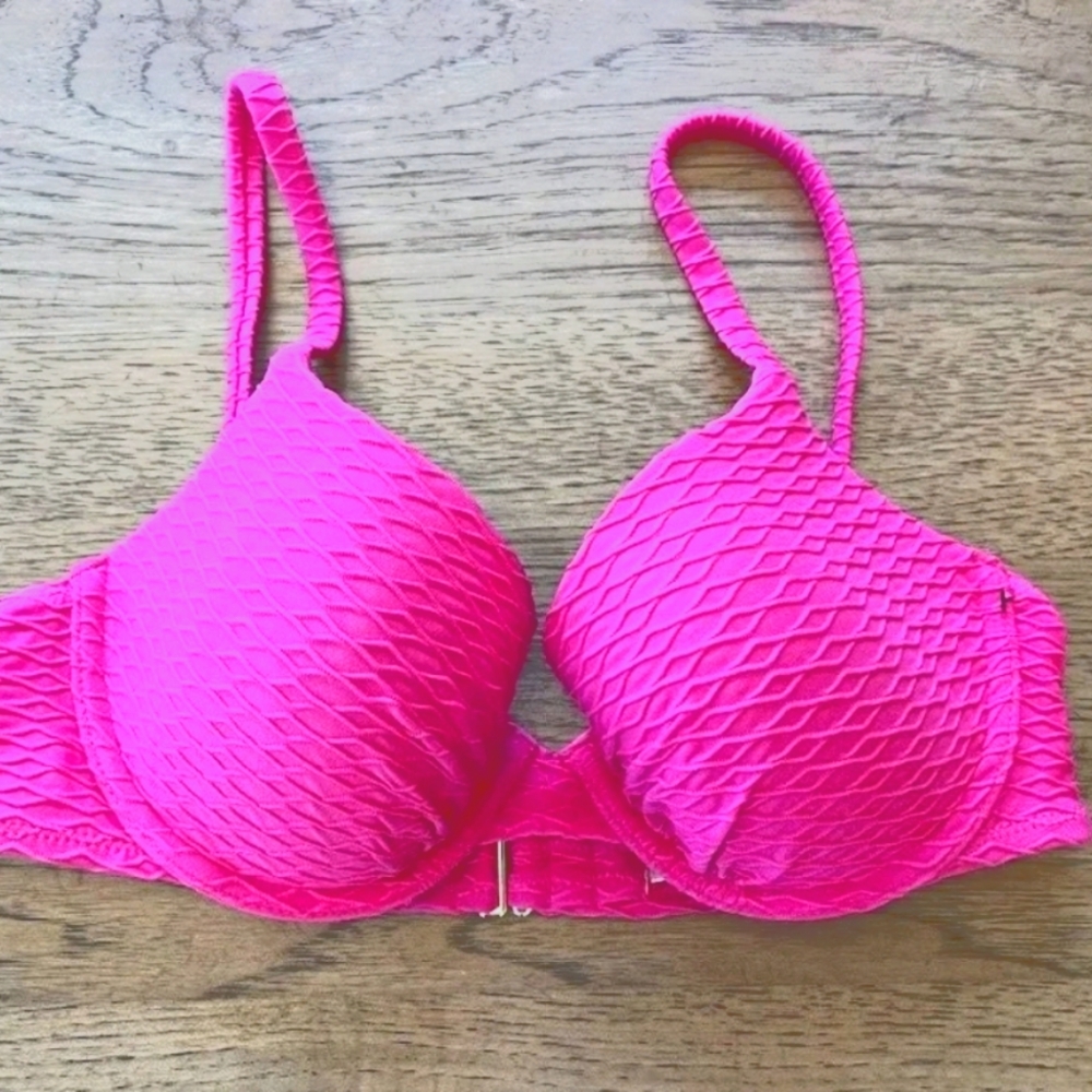 Victoria's Secret Forever Pink Texture Mix & Match Icon Push-Up Bikini Top